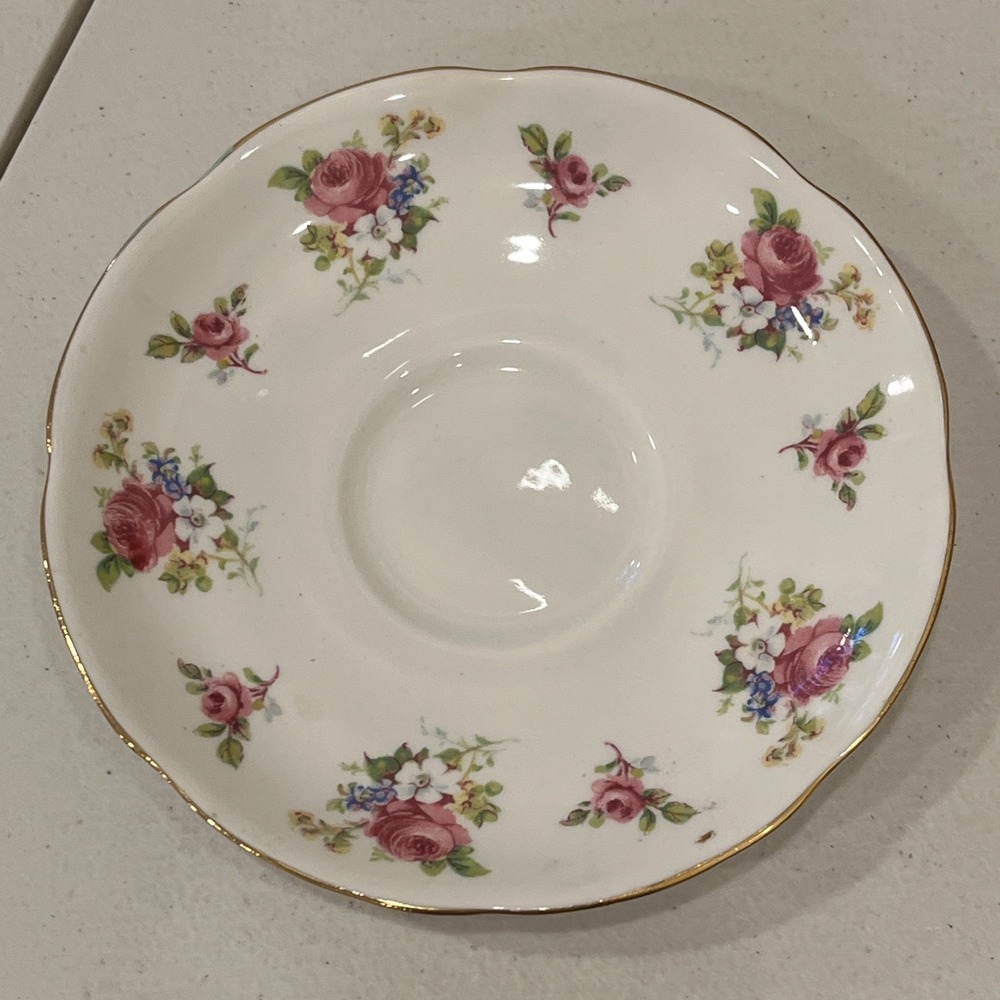 Adderley English Teacup Fine Bone China Teacup & Saucer Flowers Signed EUC - Picture 3 of 8